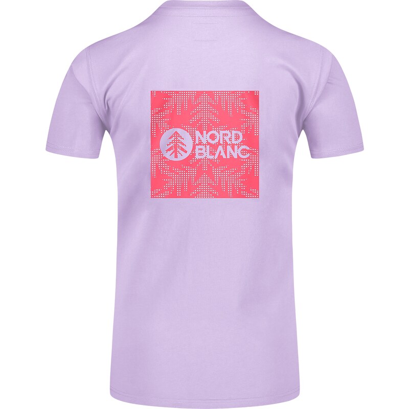 Nordblanc Fialové dámské bavlněné tričko EXPLORATION