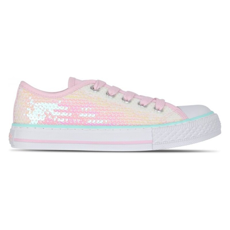 SoulCal Canvas Low Childrens Canvas Shoes Lilac Sequin