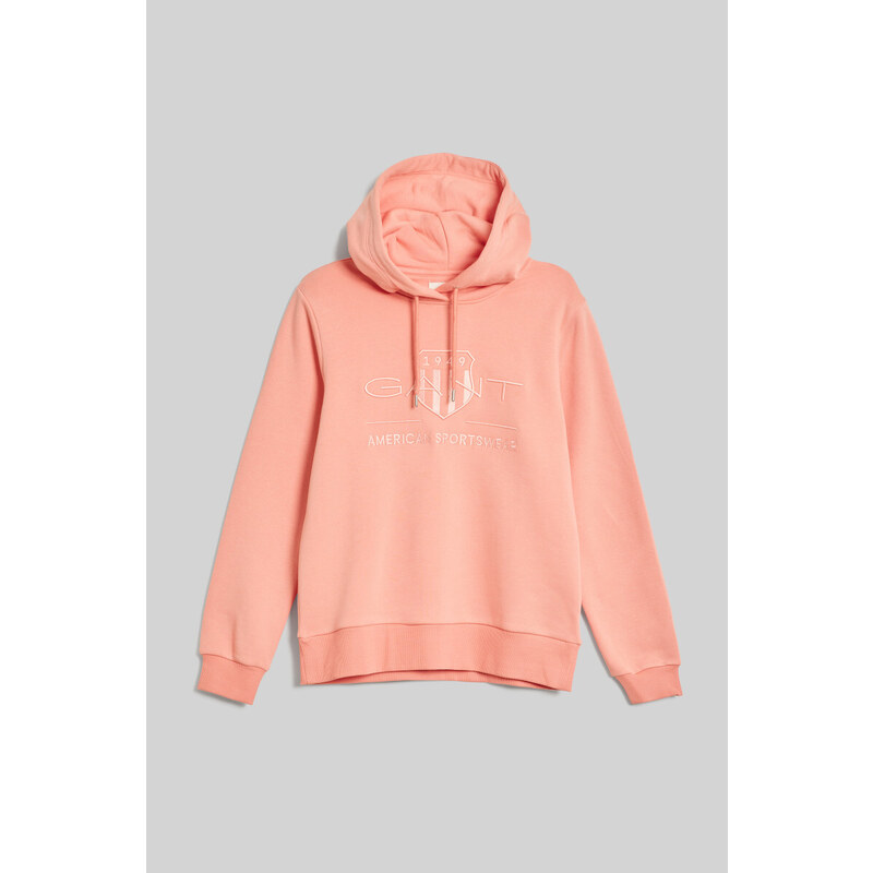 MIKINA GANT REG TONAL SHIELD HOODIE růžová XS