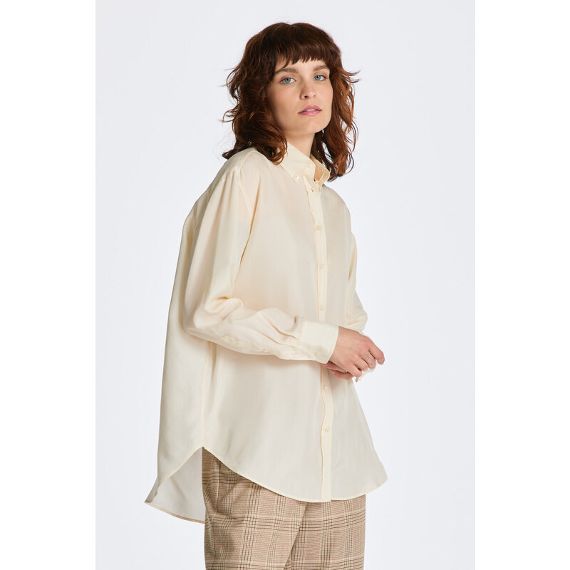 KOŠILE GANT RELAXED SILK SHIRT bílá 34