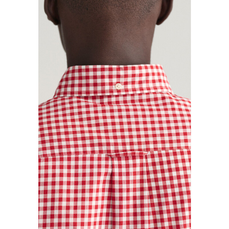 KOŠILE GANT REG POPLIN GINGHAM SS SHIRT červená M