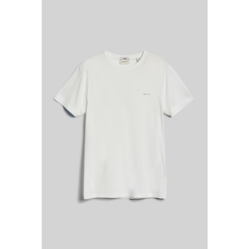 TRIČKO GANT SLIM MERCERIZED SS T-SHIRT WHITE