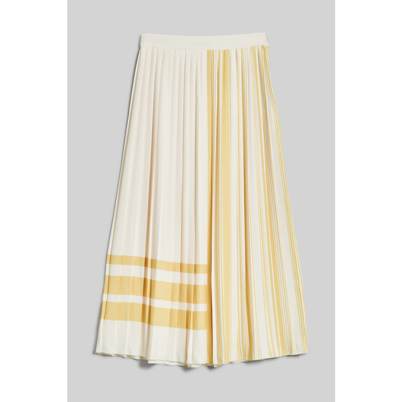SUKNĚ GANT REG STRIPED PLEATED SKIRT CREAM