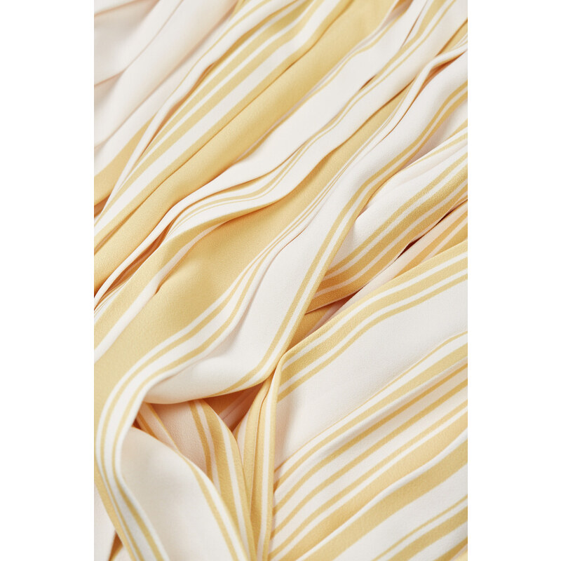 SUKNĚ GANT REG STRIPED PLEATED SKIRT CREAM