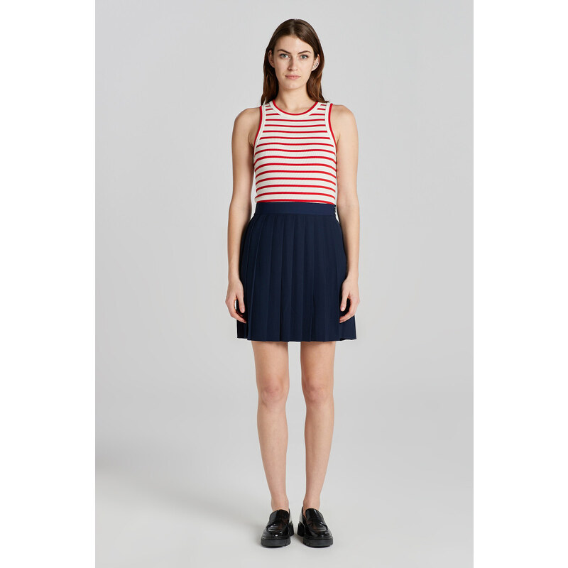 SUKNĚ GANT PLEATED SKIRT CLASSIC BLUE