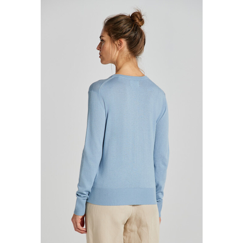 SVETR GANT FINE KNIT C-NECK modrá XS