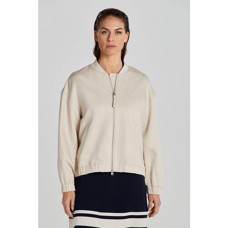 BUNDA GANT LINEN BLEND BOMBER JACKET SOFT OAT