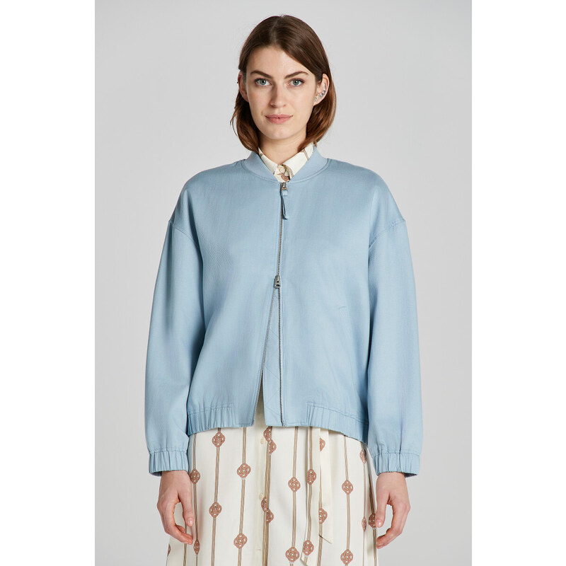 BUNDA GANT LINEN BLEND BOMBER JACKET DOVE BLUE