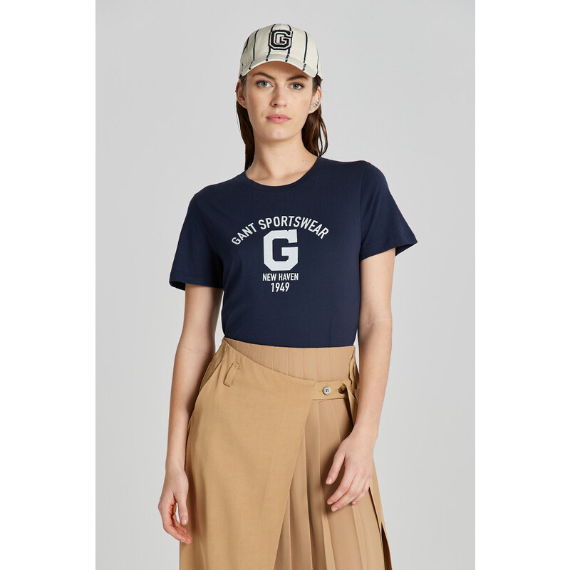 TRIČKO GANT REG LOGO SS T-SHIRT EVENING BLUE 89451341