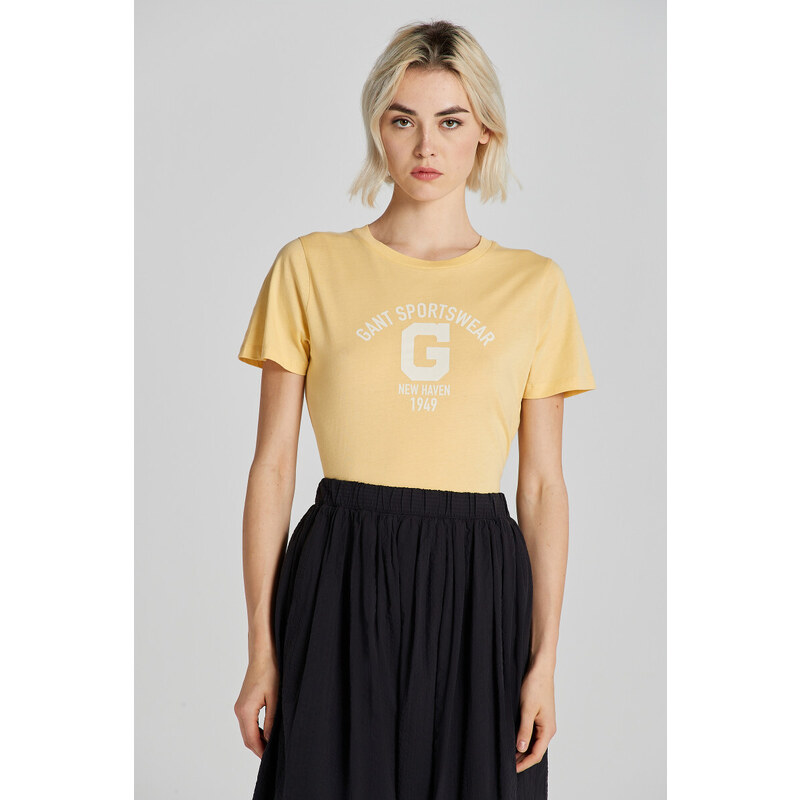 TRIČKO GANT REG LOGO SS T-SHIRT DUSTY YELLOW 89451343