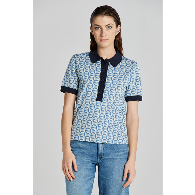 POLOKOŠILE GANT G-PATTERN JAQUARD SS POLO DOVE BLUE 89451358