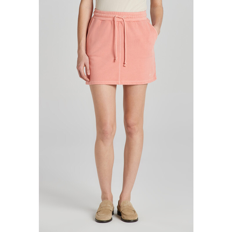 TEPLÁKOVÁ SUKNĚ GANT REL MINI SUNFADED SKIRT PEACHY PINK