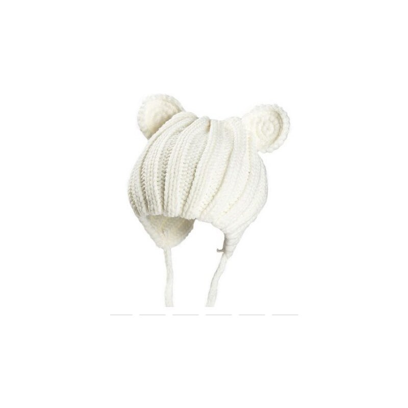Čína Kojenecká jednoduchá pletená čepice s ušima