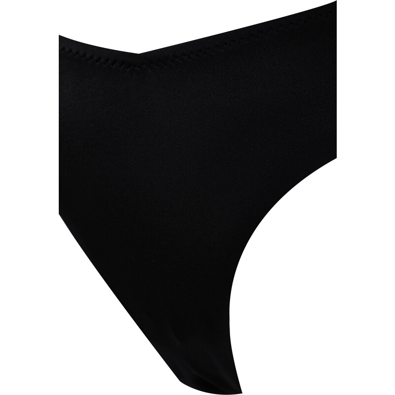 Trendyol Black V-Cut High Leg Brazilian Bikini Bottom