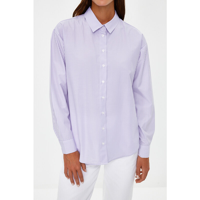 Trendyol Quickly Loose Fit Cotton Woven Shirt