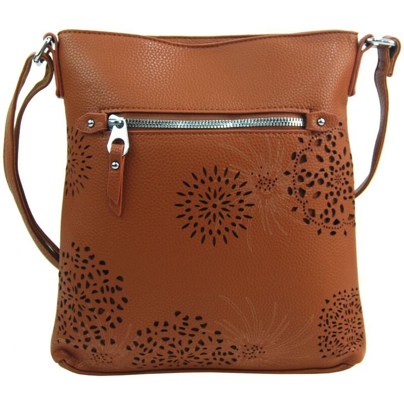 BELLA BELLY Crossbody dámská kabelka v květovaném designu hnědá 5432 89445834