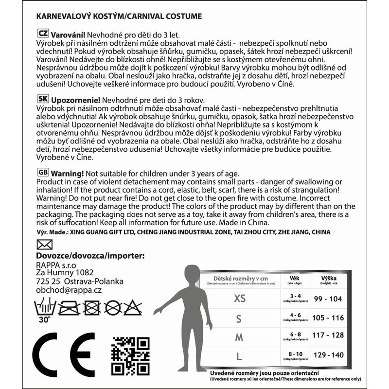 Rappa Dětský kostým pirátka (M) e-obal