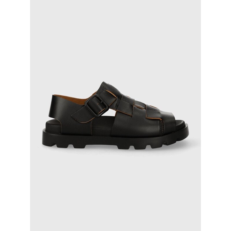 Kožené sandály Camper Brutus Sandal dámské, černá barva, K201397.005