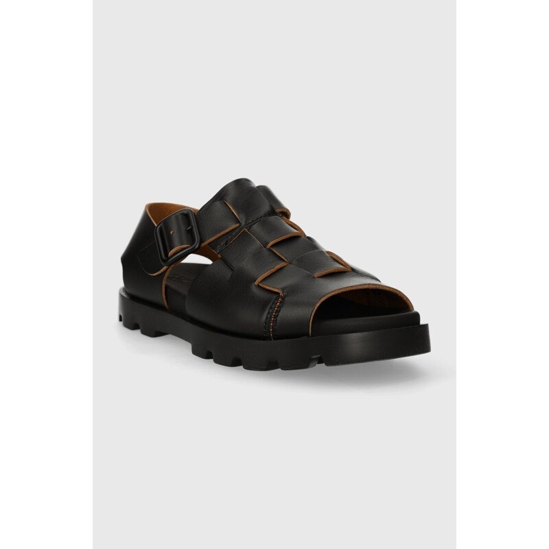 Kožené sandály Camper Brutus Sandal dámské, černá barva, K201397.005