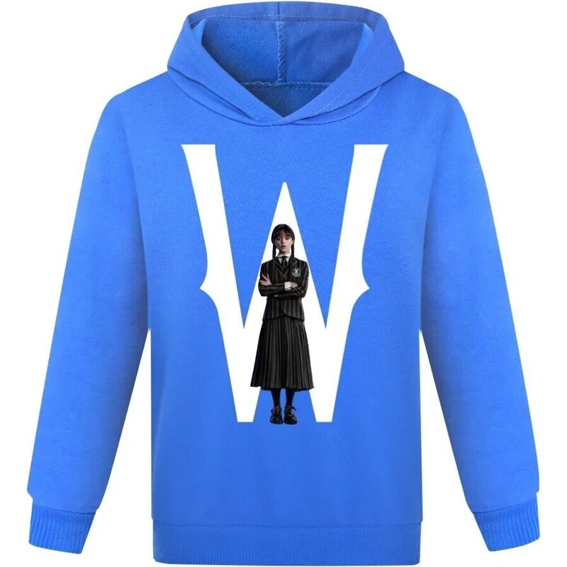 Dívčí mikina střihu "hoodie" s potiskem Wednesday Addams