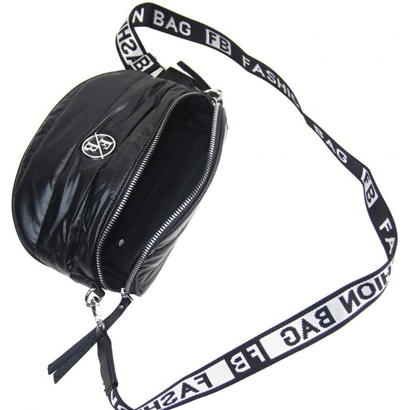 Fashion Bag Moderní dámská crossbody kabelka / ledvinka metalická růžová