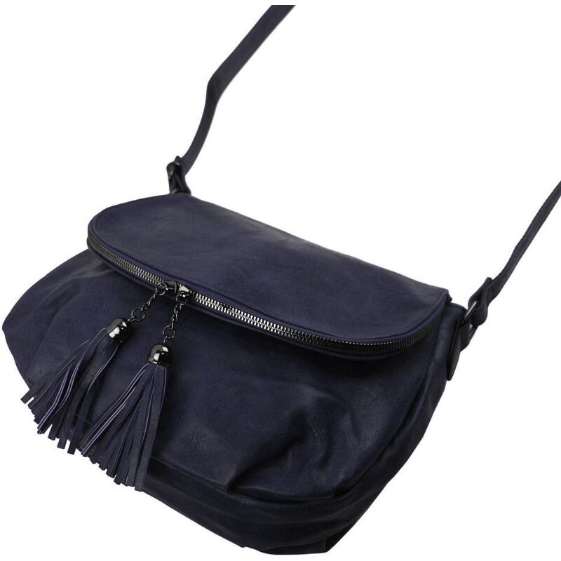 INT. COMPANY Crossbody dámská měkká kabelka tmavě modrá
