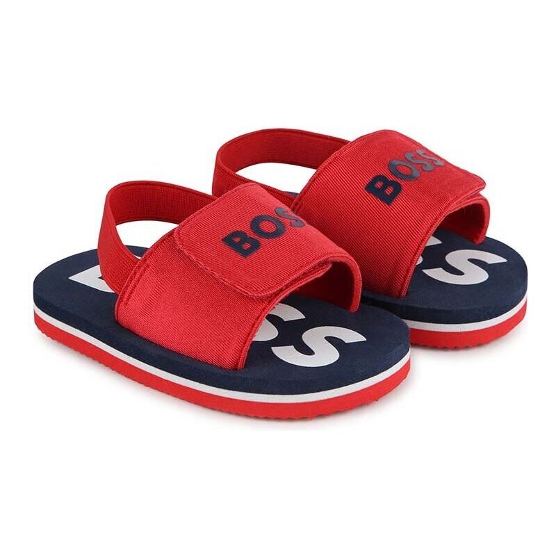 Dětské sandály BOSS červená barva