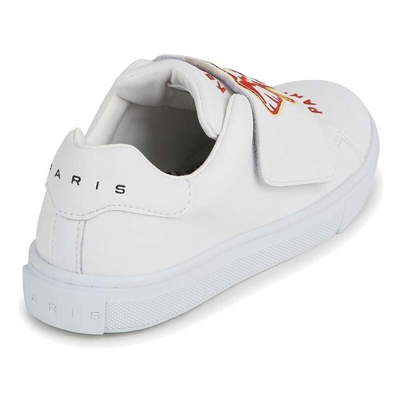 Dětské kožené sneakers boty Kenzo Kids bílá barva