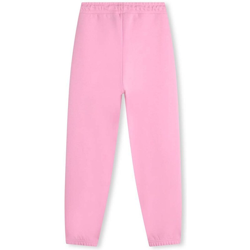 Dětské tepláky Karl Lagerfeld růžová barva, s aplikací