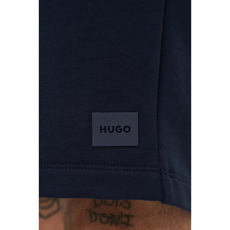 Bavlněné šortky HUGO tmavomodrá barva