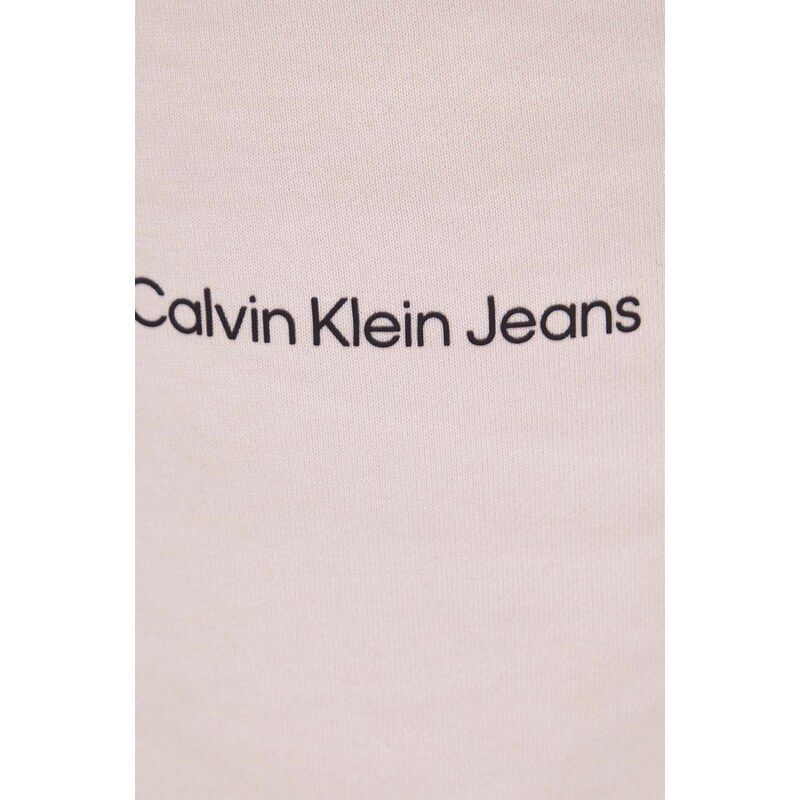 Bavlněné šortky Calvin Klein Jeans růžová barva