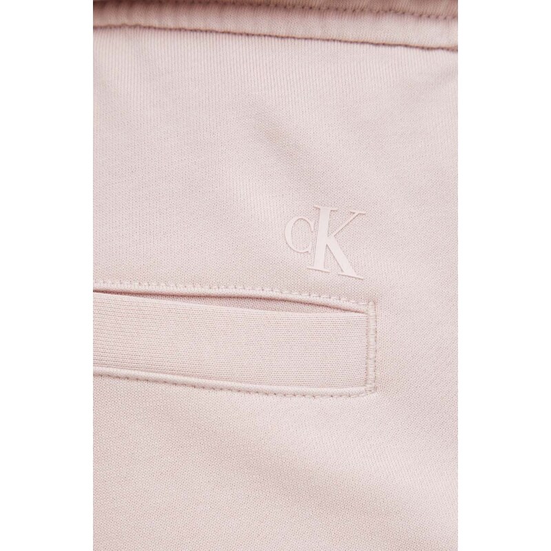 Bavlněné šortky Calvin Klein Jeans růžová barva