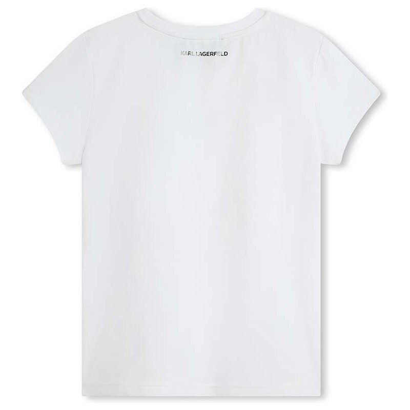 Dětské tričko Karl Lagerfeld bílá barva