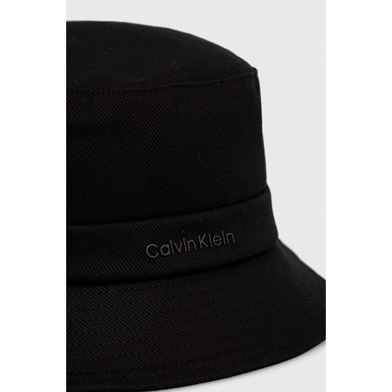 Bavlněná čepice Calvin Klein černá barva