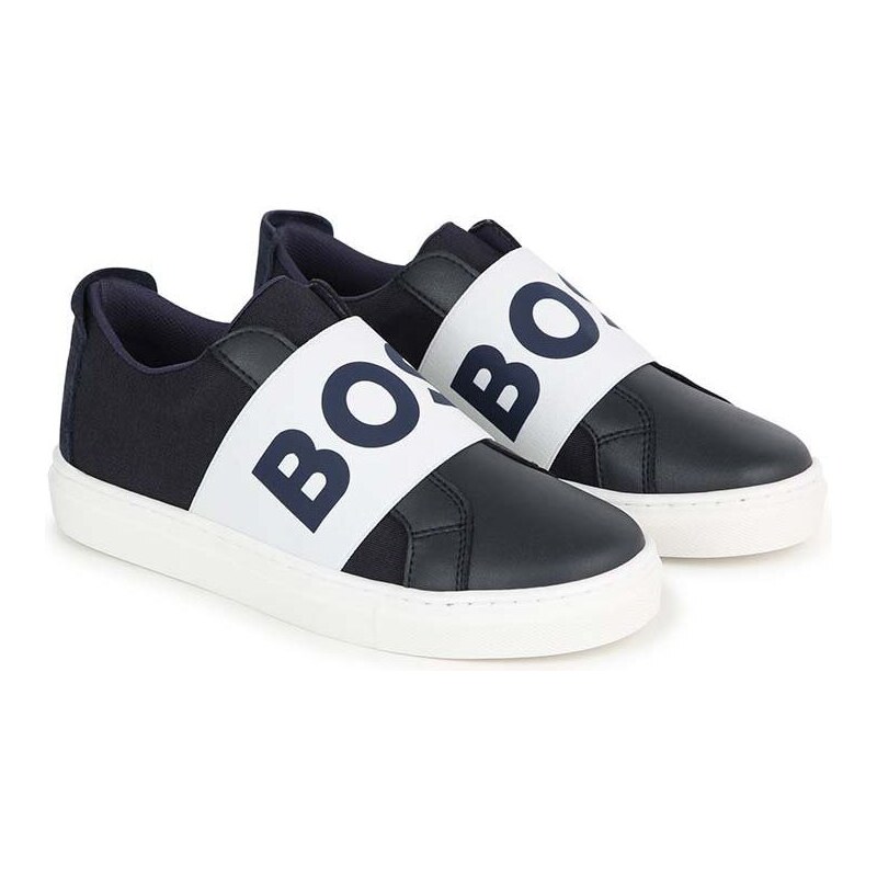 Dětské sneakers boty BOSS tmavomodrá barva