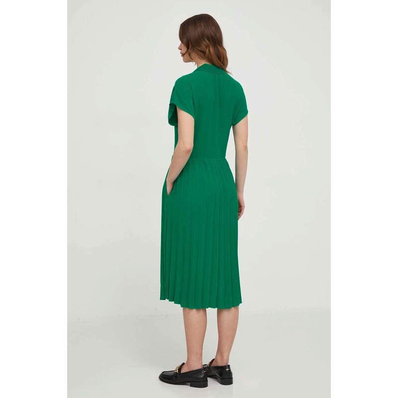 Šaty Tommy Hilfiger zelená barva, mini