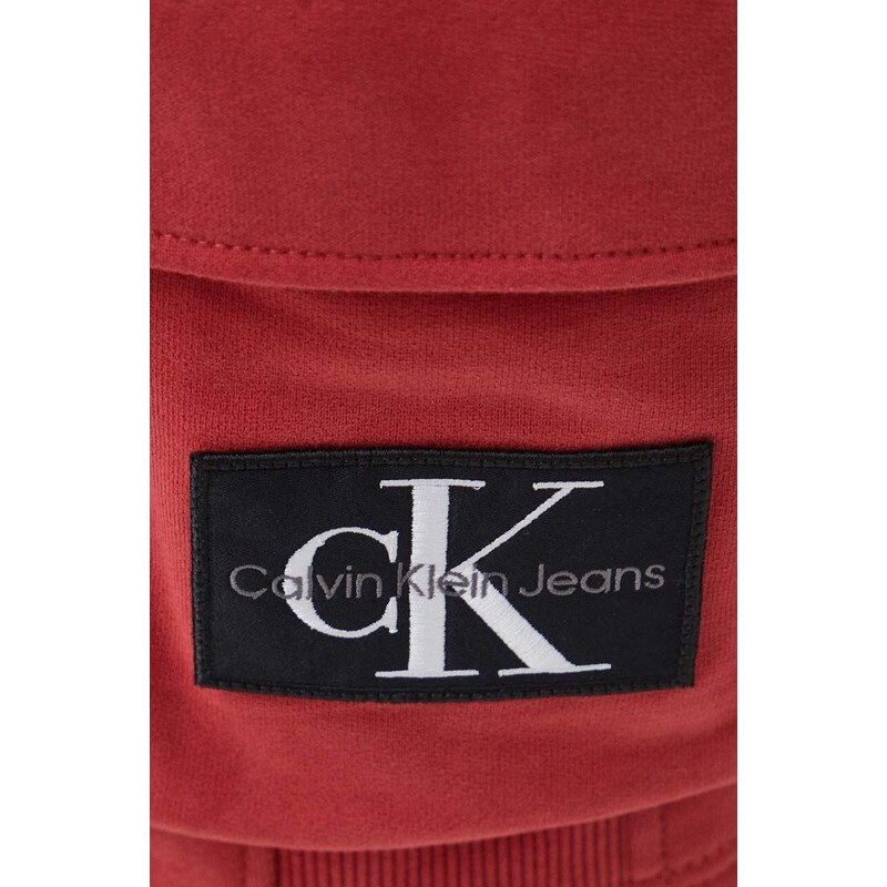 Kraťasy Calvin Klein Jeans pánské, červená barva