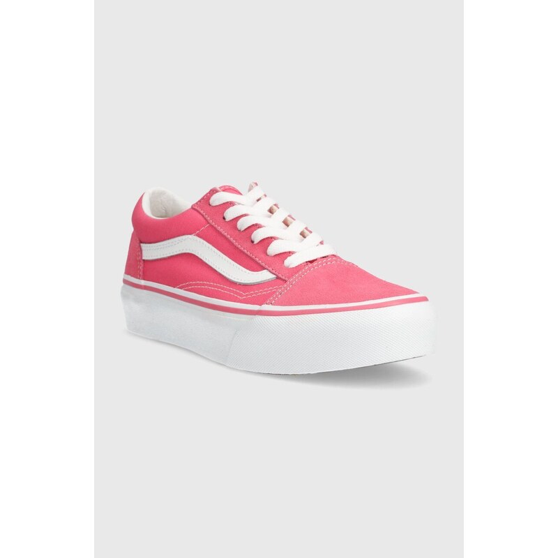 Dětské tenisky Vans Old Skool Platform růžová barva