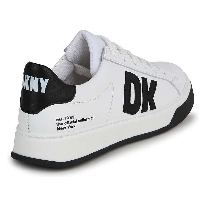 Dětské kožené sneakers boty Dkny bílá barva