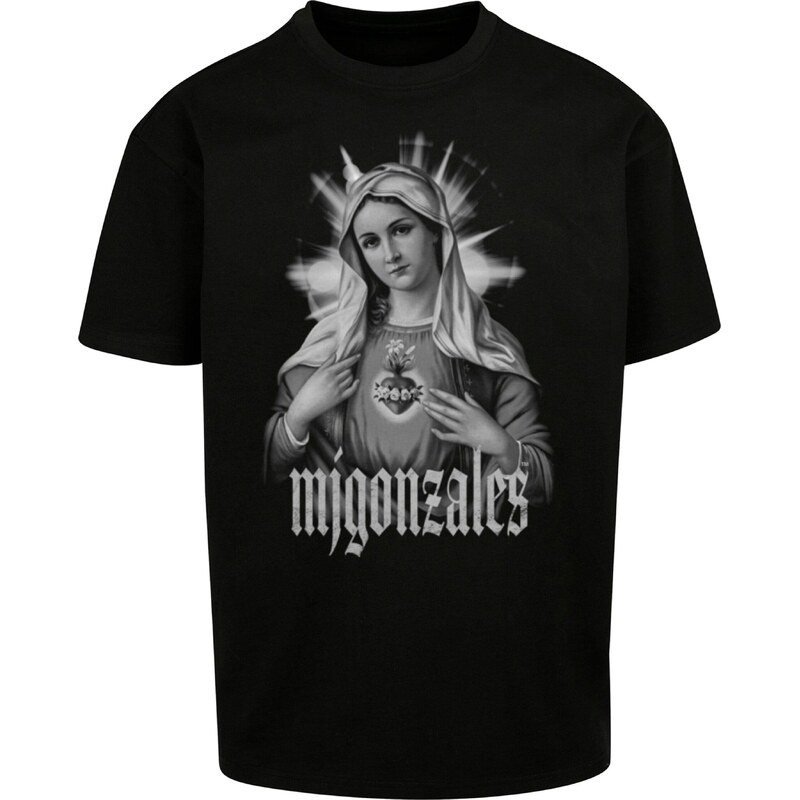 MJ Gonzales Tričko LADY OF GRACE x šedá / světle šedá / černá