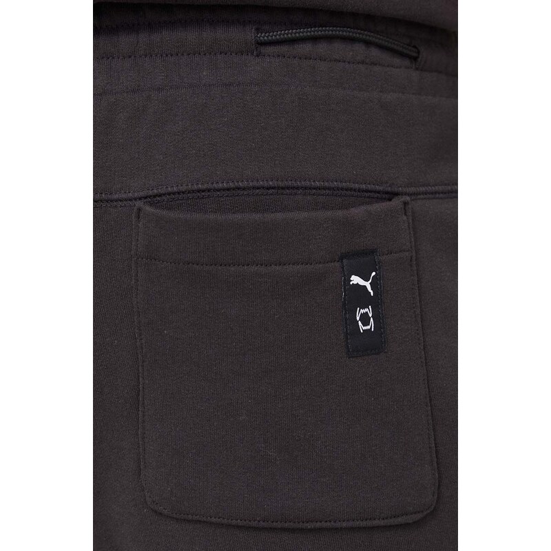 Bavlněné šortky Puma černá barva, 625093