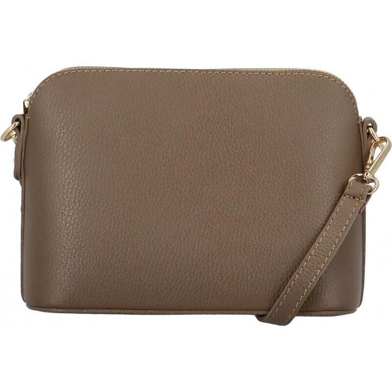 Delami Vera Pelle Stylová dámská kožená crossbody Pullina, taupe