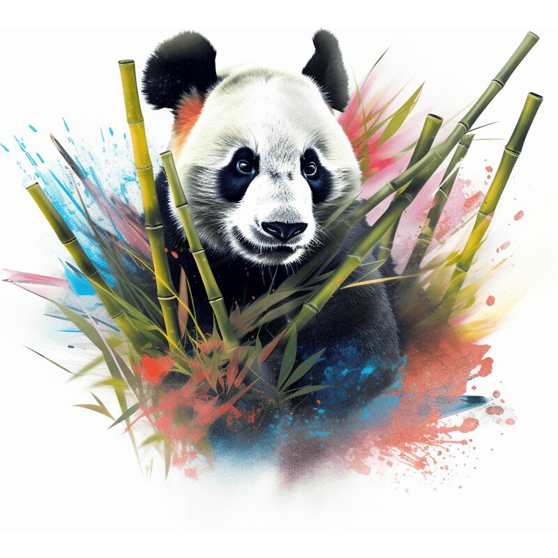 Pánské tričko - Panda v bambusu (bílé) FeelHappy.cz