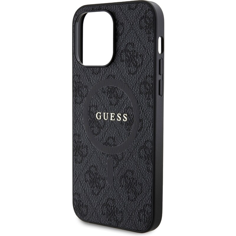 Ochranný kryt na iPhone 14 Pro MAX - Guess, 4G Colored Ring MagSafe Black