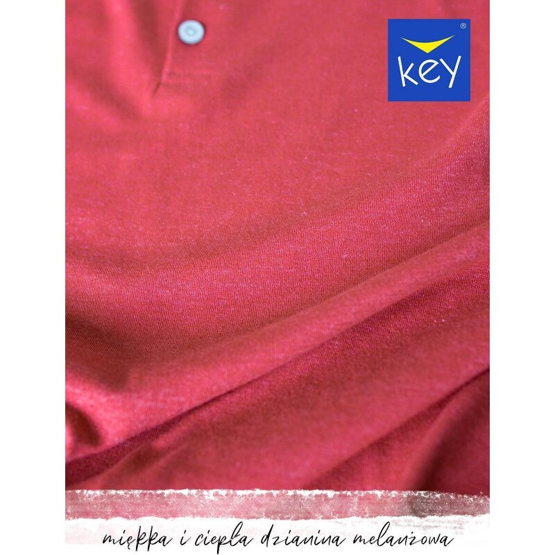 Pyjamas Key MNS 451 B22 Flannel M-2XL burgundy-navy blue