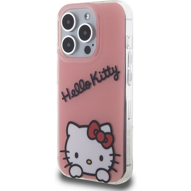 Ochranný kryt na iPhone 15 Pro - Hello Kitty, IML Daydreaming Logo Pink