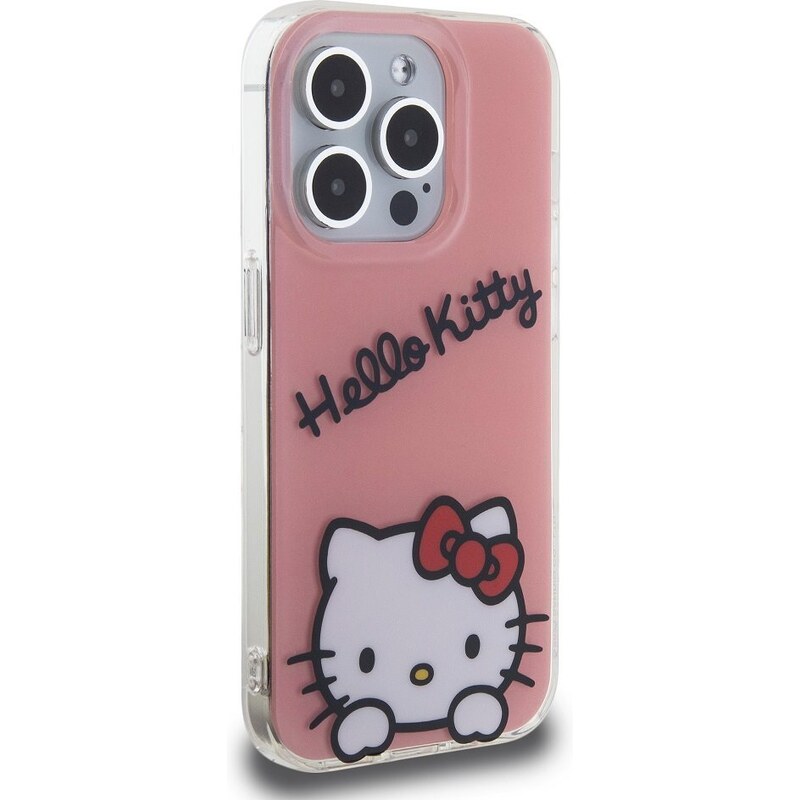 Ochranný kryt na iPhone 15 Pro - Hello Kitty, IML Daydreaming Logo Pink