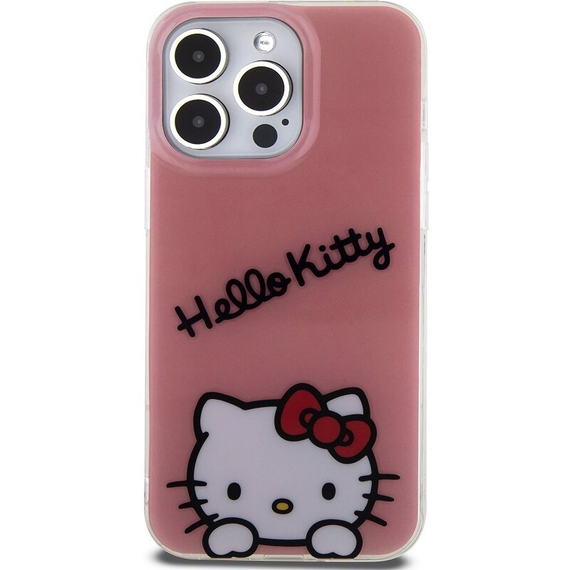 Ochranný kryt na iPhone 15 Pro MAX - Hello Kitty, IML Daydreaming Logo Pink