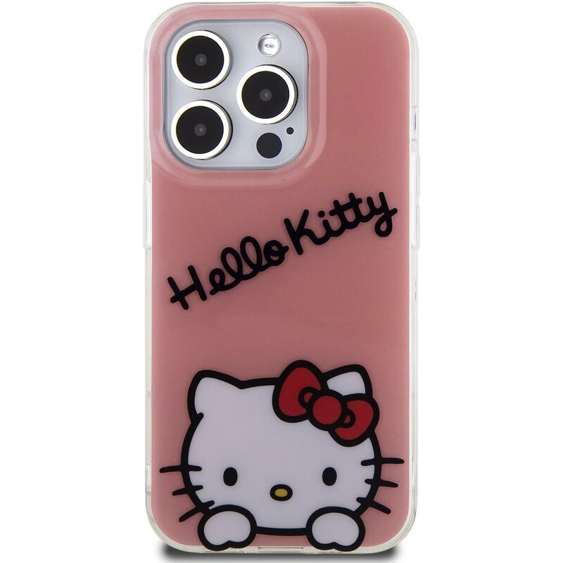 Ochranný kryt na iPhone 15 Pro - Hello Kitty, IML Daydreaming Logo Pink