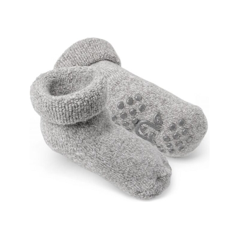 Fellhof Dětské vlněné ponožky s protiskluzem Šedé